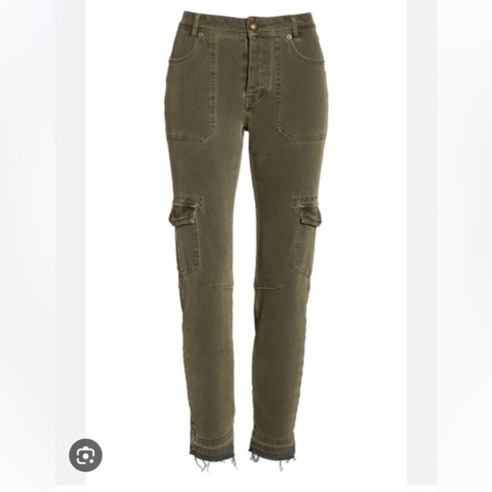 Free people cargo jeans size 24 green utility